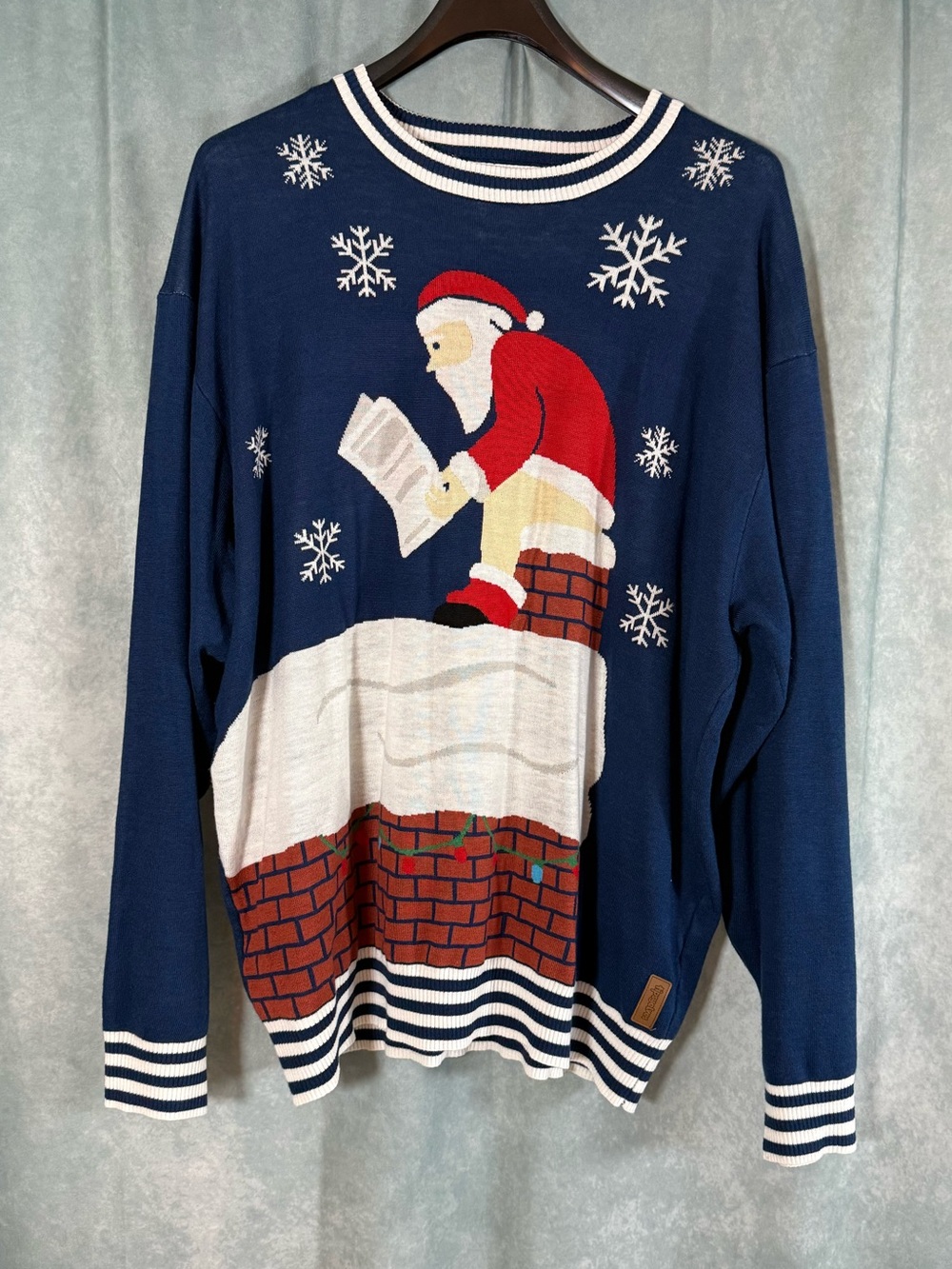 Tipsy Elves Rude Santa Christmas Sweater Big & Tall 4X